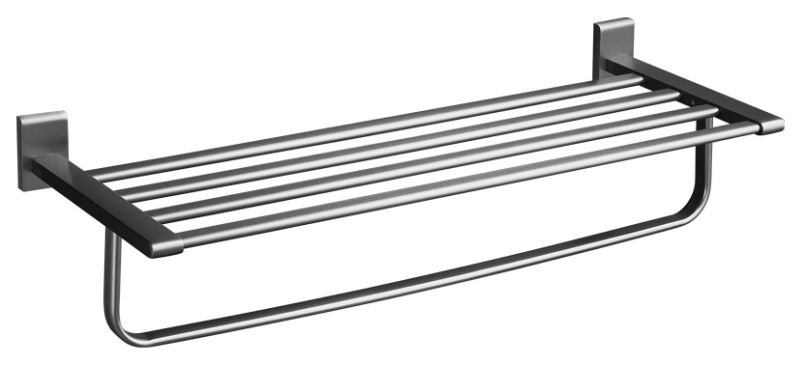 Abagno Towel Shelf With Rail AR-6462-BN [Black Nickel]