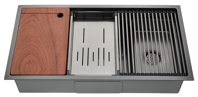 Abagno Single Bowl 2-Tier Kitchen Sink MT-8848-GM