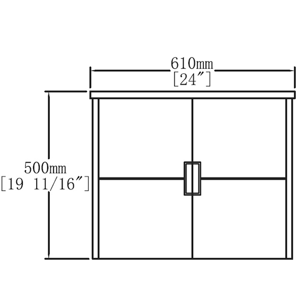 Abagno Mirror Cabinet MCO-6055P-BRW With Basin Cabinet MCB-6060P-BRW