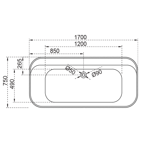 Abagno Free-Standing Bathtub With Mixer K6507MW-M [Matt Black]