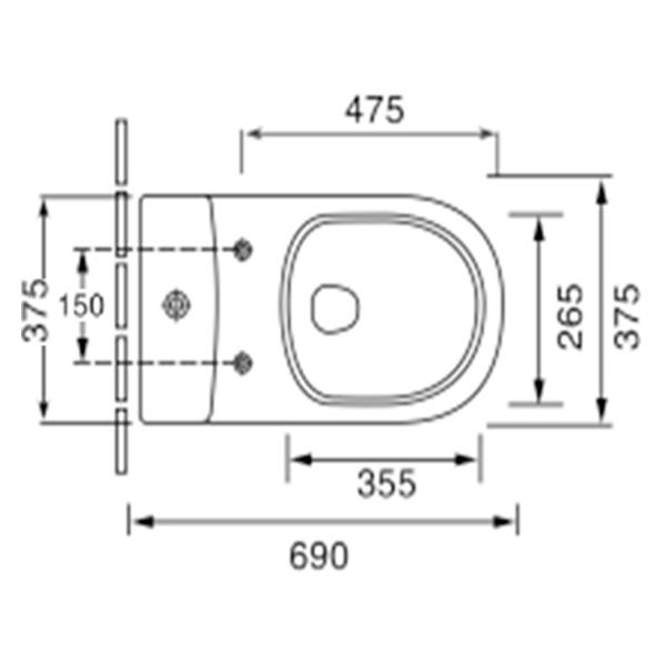 Abagno One Piece Water Closet FERRARA