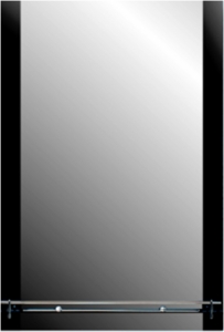 Abagno Mirror With Shelf & Skirting MS-504-GY