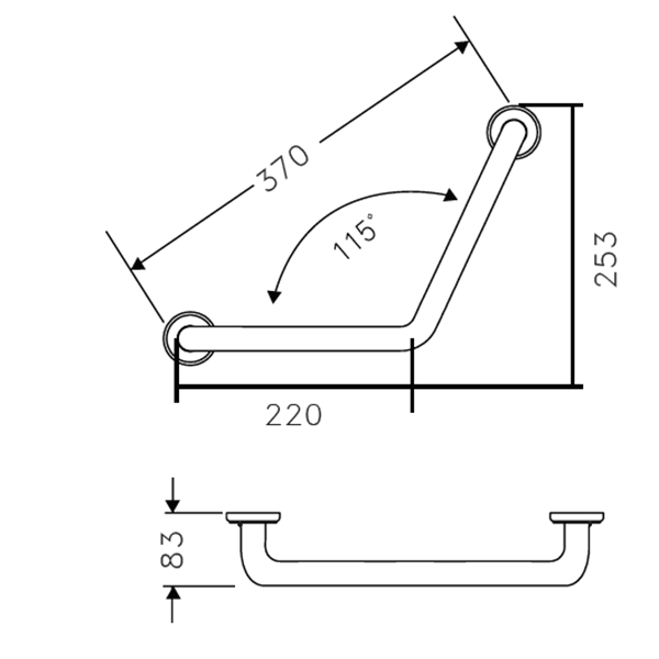 Atget Angle Grab Bar ANH-501BS