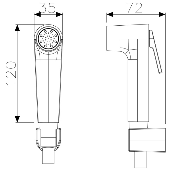 Abagno Hand Bidet Set AR-181-MB