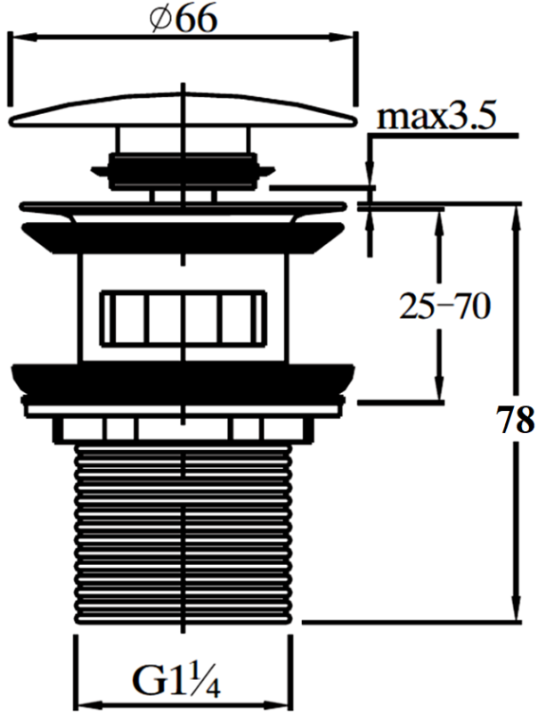 Abagno Basin Waste With Overflow AR-2190B