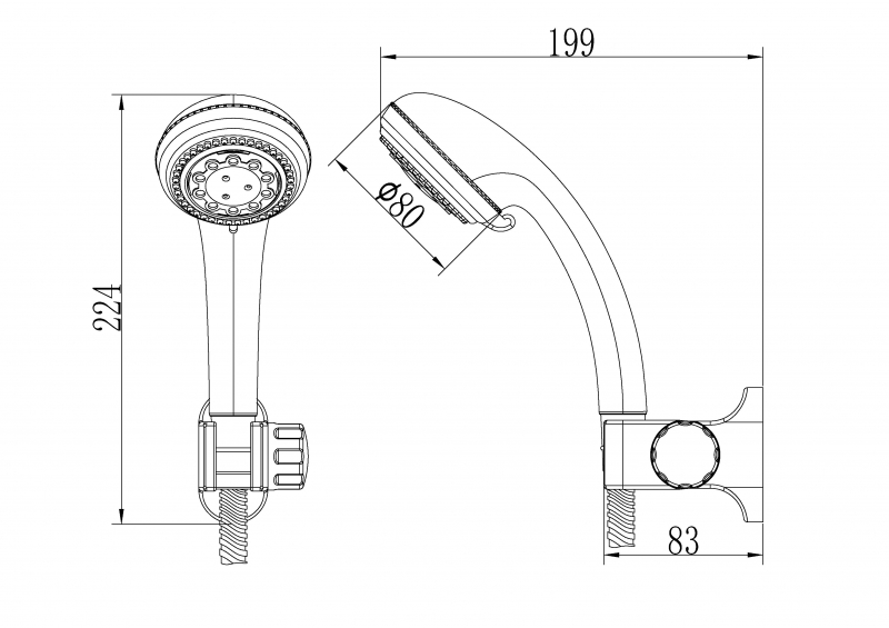 Abagno 5-Jets Hand Shower Set AR-263HH