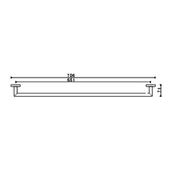 Abagno 700mm Single Towel Bar AR-3130
