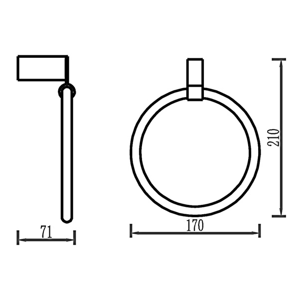 Abagno Towel Ring AR-3380R