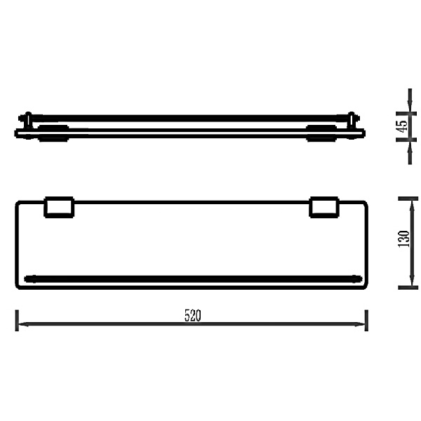 Abagno Glass Shelf AR-3387