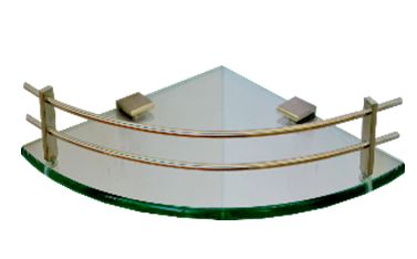 Abagno Corner Glass Shelf With Skirting AR-4230S