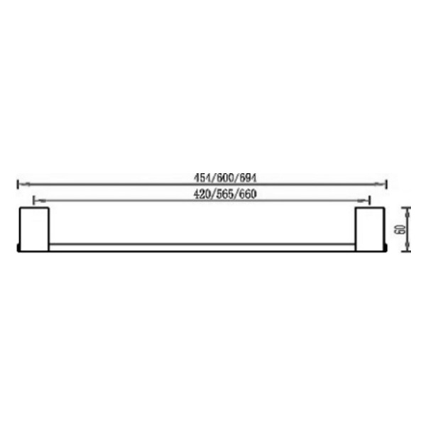 Abagno 700mm Single Towel Bar AR-4930