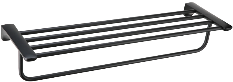 Abagno Towel Shelf With Rail AR-6362-MB [Matt Black]