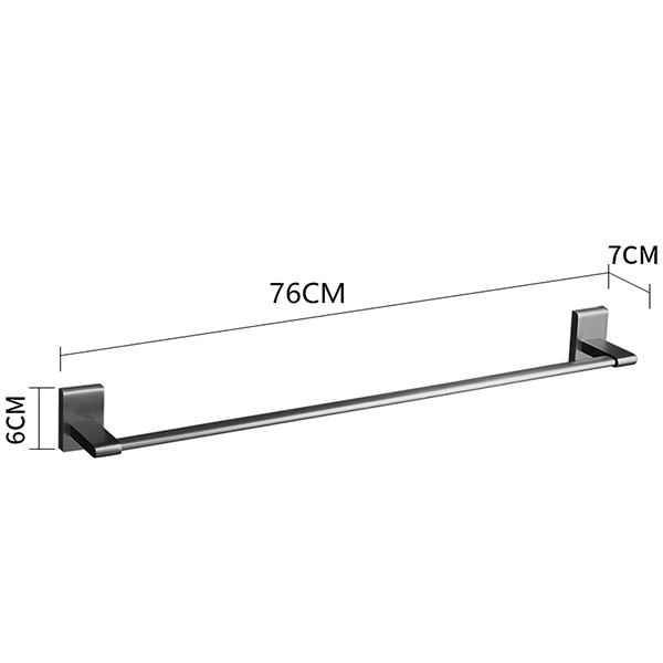 Abagno Single Towel Bar AR-6430-BN [Black Nickel]