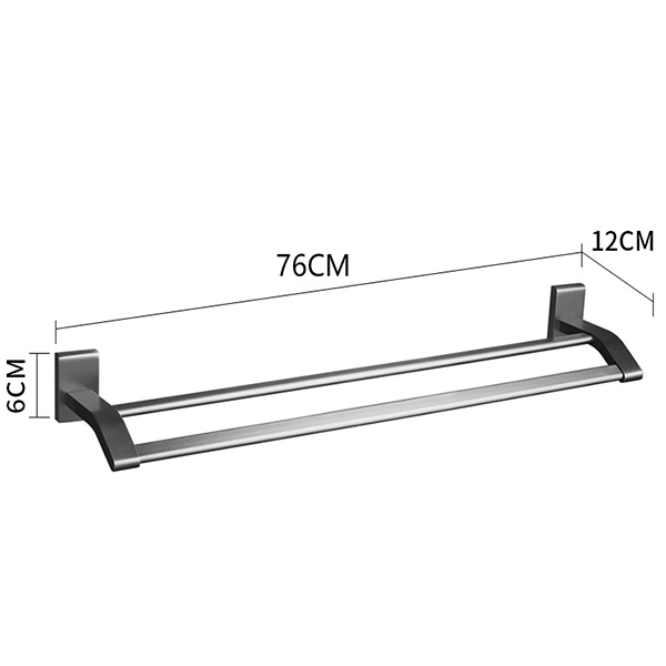 Abagno Double Towel Bar AR-6430D-BN [Black Nickel]