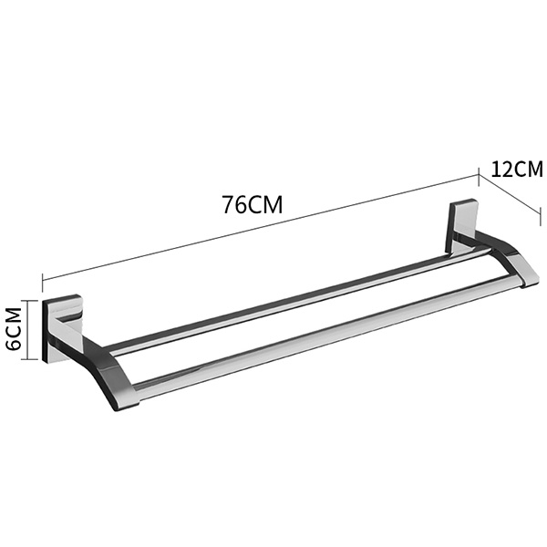 Abagno Double Towel Bar AR-6430D-SC 