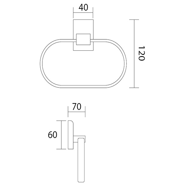 Abagno Towel Ring AR-6480-BN [Black Nickel]