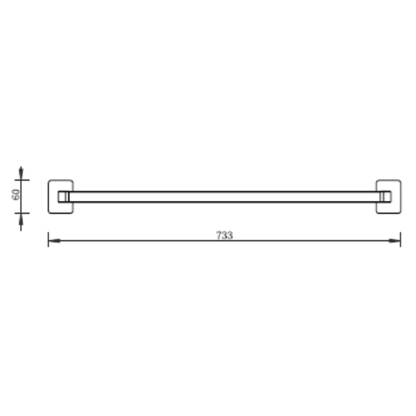 Abagno 700mm Double Towel Bar AR-6530D