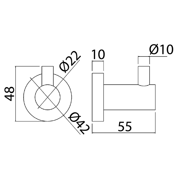 Abagno Robe Hook AR-6682-BR