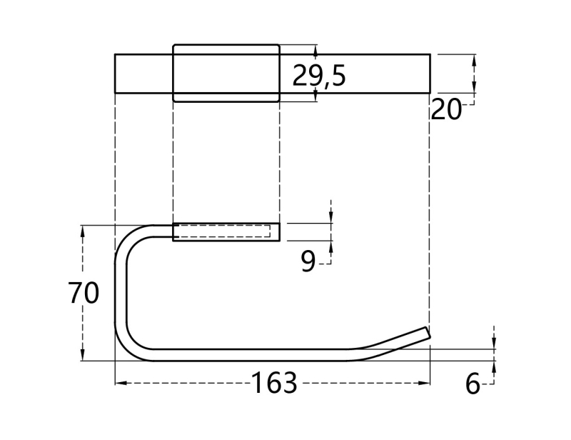 Abagno Paper Holder AR-8186-GS