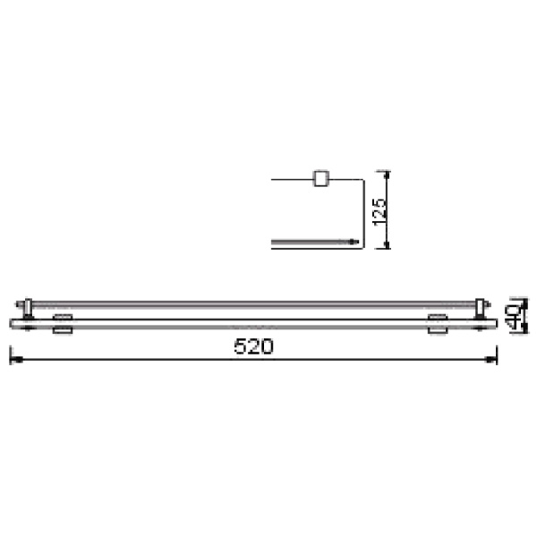 Abagno Glass Shelf AR-8187-BN [Black Nickel]