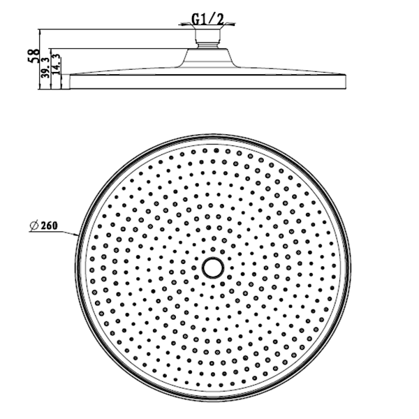 Abagno Rain Shower AR-910A-MB [Matt Black]