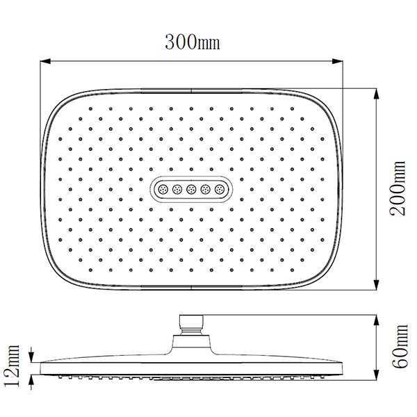 Abagno Rain Shower AR-920A-MB [Matt Black]