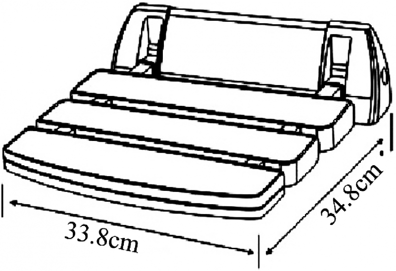 Abagno Bathroom Shower Seat AR-C133-WT