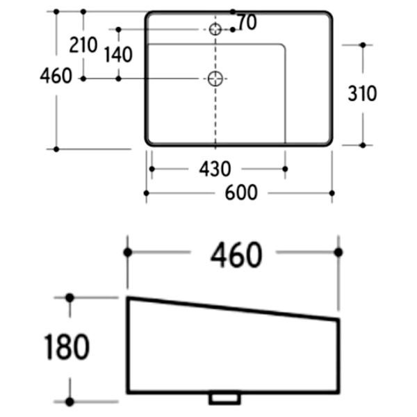 Abagno Above Counter Wash Basin AREZZO