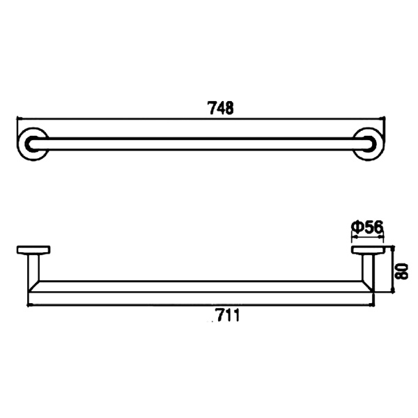 Atget Single Towel Rail AX28-271P