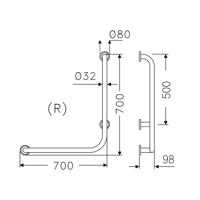 Atget L-Shape Support Rail BNH-19020 (L/R)