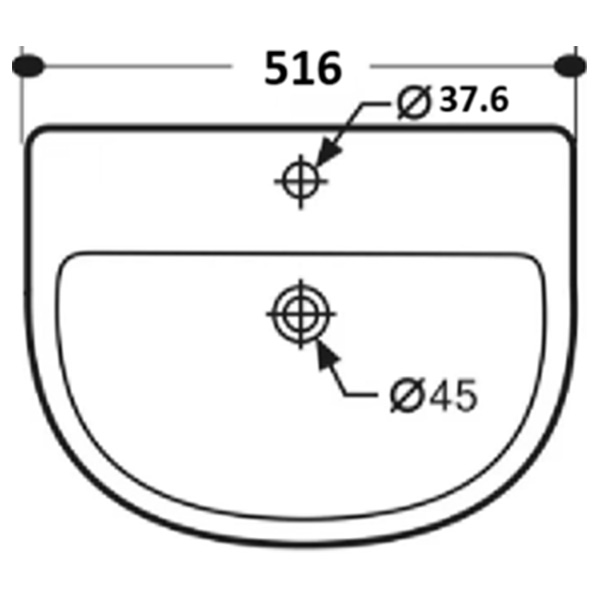 Estillo Wall Hung Wash Basin BELLA