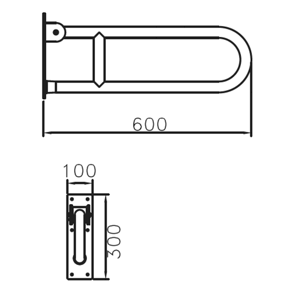 Atget Swing-up Support Rail BNH-9036-600S