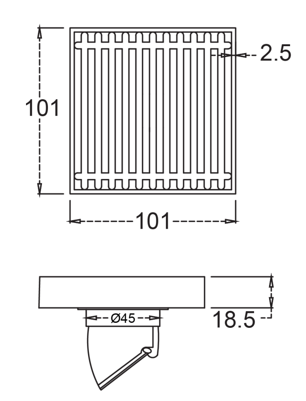 Abagno Floor Drainer FD-2003-SS [100mm]