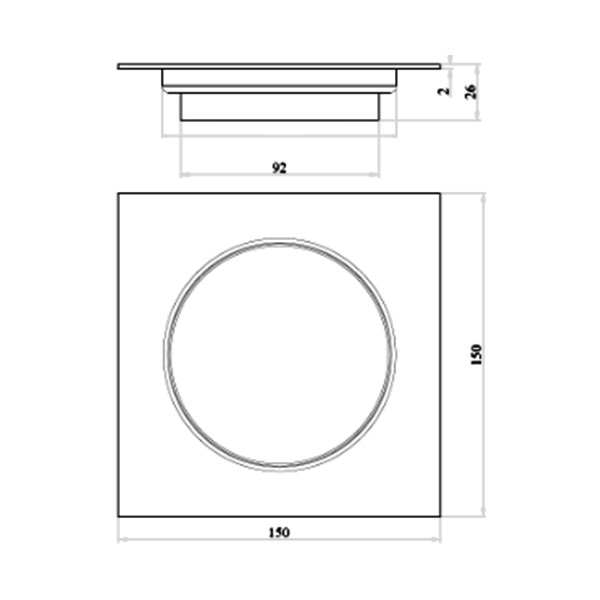 Abagno Floor Drainer FD-5066-SS [150mm]