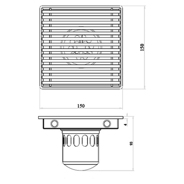 Abagno Floor Drainer FD-5266-BN [150mm]