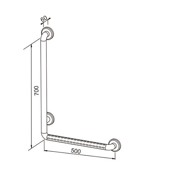 Abagno L-Shape Support Rail GB-35-020L-NW