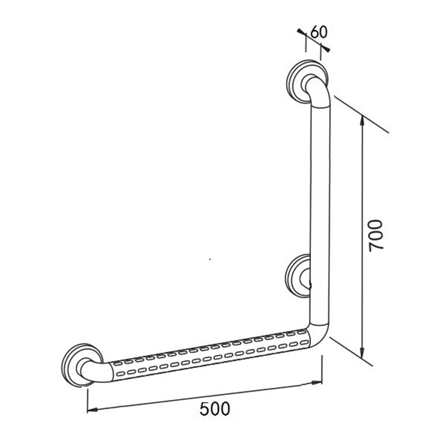 Abagno L-Shape Support Rail GB-35-020R-NW