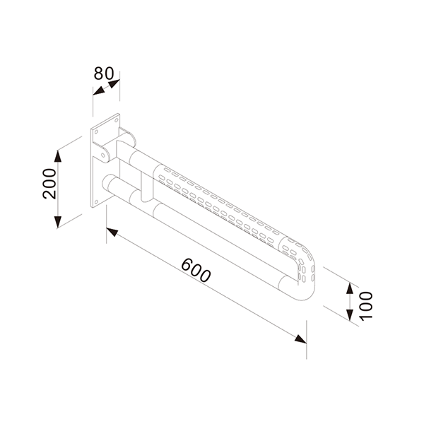 Abagno Swing-Up Support Rail GB-35-032S-NW