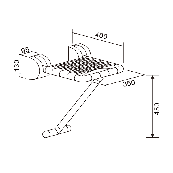 Abagno Folding Shower Seat GS-35-075S-NW