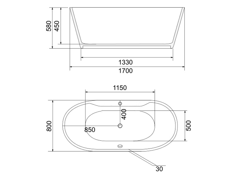 Abagno Free-Standing Bathtub K501