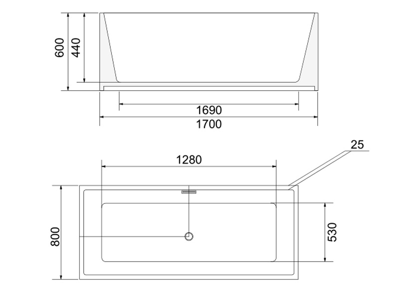 Abagno Free-Standing Bathtub K505