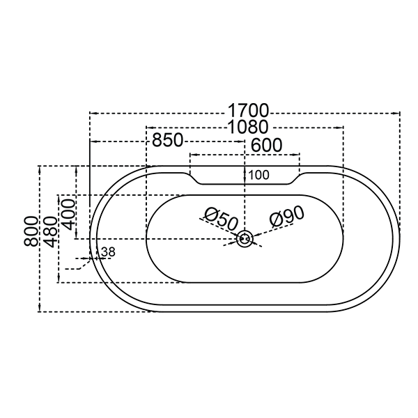 Abagno Free-Standing Bathtub With Mixer K6067GW-M