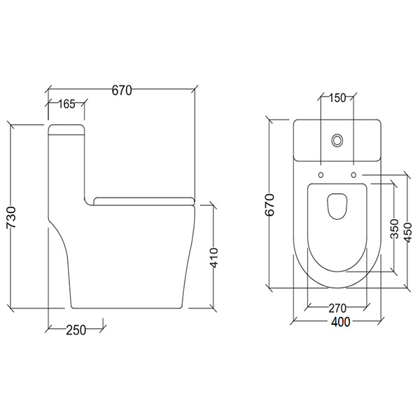 Abagno One Piece Water Closet LIGURIA [Marble Design]
