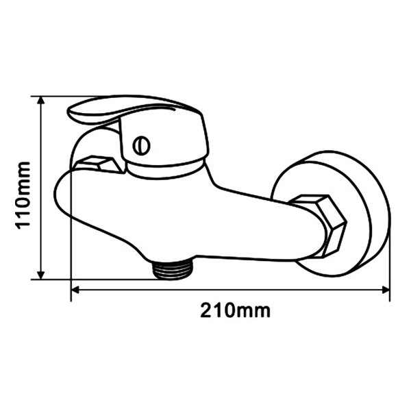 Abagno Exposed Shower Mixer LQM-168-CR