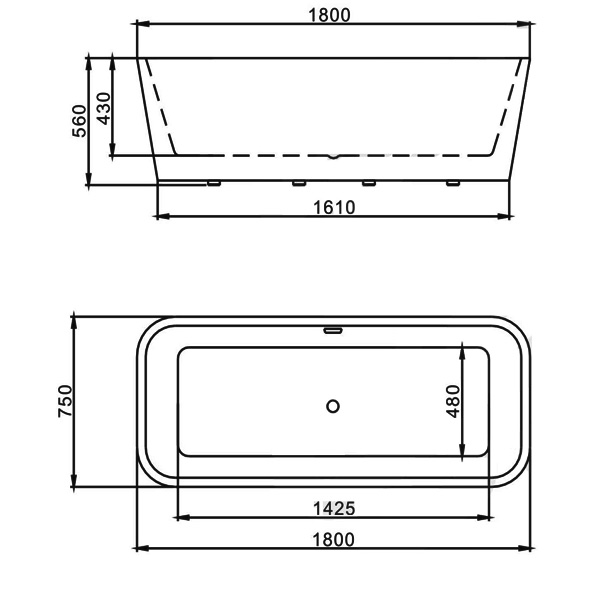 SSWW Free Standing Royal Series Bath Tub M702W