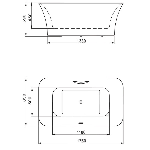 SSWW Free Standing Pearl Series Bath Tub M706-W