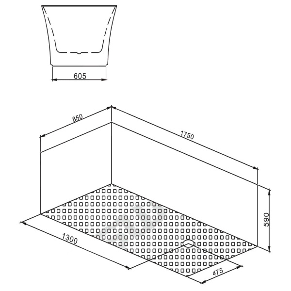 SSWW Free Standing Pearl Series Bath Tub M706-W