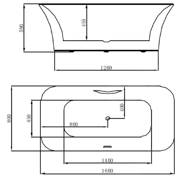 SSWW Free Standing Pearl Series Bath Tub M706S-W