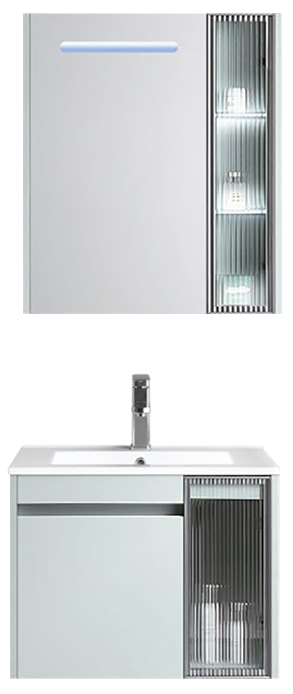 Abagno Mirror Cabinet MCL-5760P-TQ With Basin Cabinet MCB-5760P-TQ