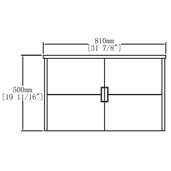 Abagno Mirror Cabinet MCO-6075P-BRW With Basin Cabinet MCB-6080P-BRW